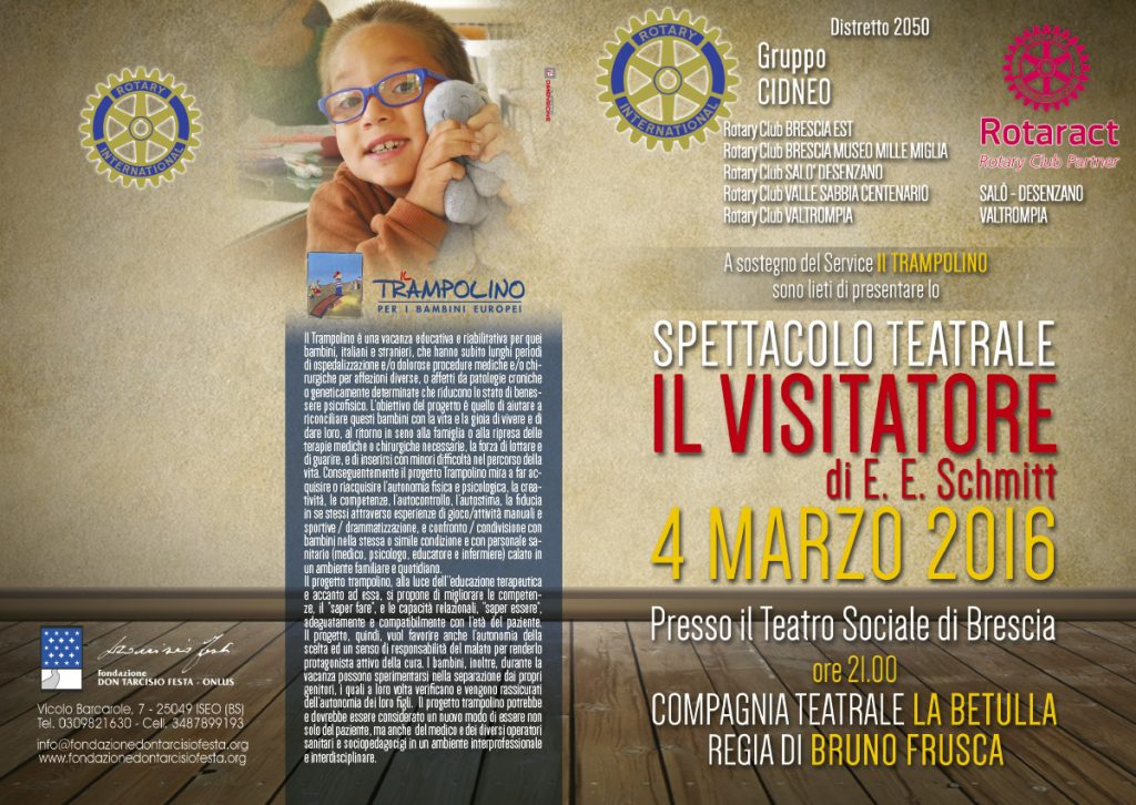 Spettacolo Teatrale “IL VISITATORE” del 4 Marzo 2016